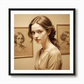 Portrait Of A Young Woman Art Print