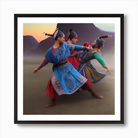 OCA DNA TY - Future Tribal Dancing Multiculturalism Art Print