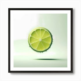 Lime Slice In The Air Art Print