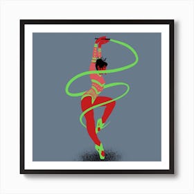 The Gymnast Square Art Print