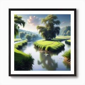 Landscape Hd Wallpaper 2 Art Print