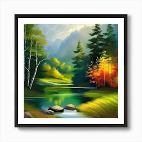 Landscape Painting 198 Art Print