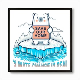 Save Our Home, Climate Change Is Real Art Print