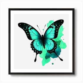 Green Butterfly Art Print