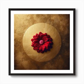 Red Gerbera Flower Art Print