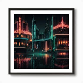 Neon City 9 Art Print