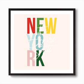 New York The Empire State Color Art Print