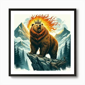 King Of Bears Art Print