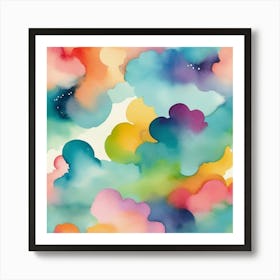 Watercolor Clouds 1 Art Print