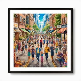 Street Scene Art Print