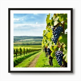 Countryside Wine Heaven Vine Green Nature Rheinland Grape Grower Eifel Spring Vinery Blan (3) Art Print