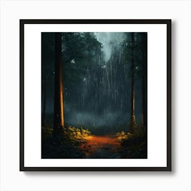 Rainy Forest Art Print