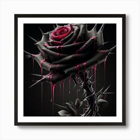 Black Rose Art Print