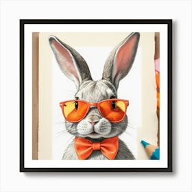 Bunny In Sunglasses 2 Art Print