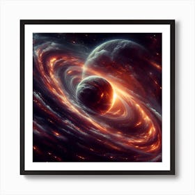 Rings Around Planet Art Print