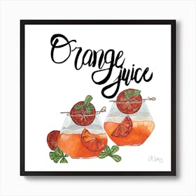 Orange Juice Art Print