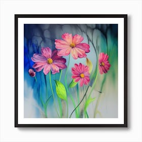 Pretty Pink Flowers Art Print