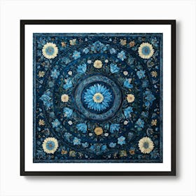 Blue Flower Art Art Print