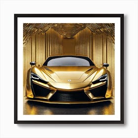 Golden Mclaren 3 Art Print