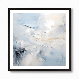 Whispers of Tranquility: Abstract Serenity in Brushstrokes Art Print