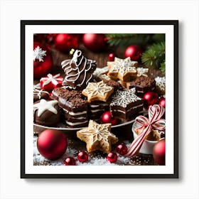 Christmas Desserts Art Print