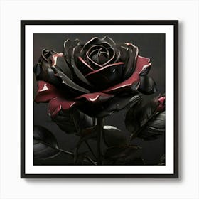 Black Rose Art Print