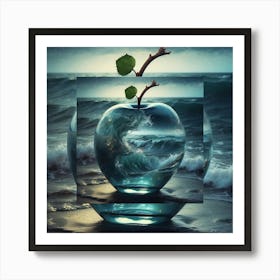 Apple In The Water Art Print