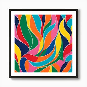 ABSTRACT FLYING EAGLES Art Print