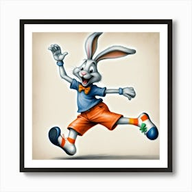 Bunny Jumping 3 Art Print