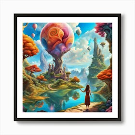 Girl In A Dream Art Print