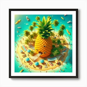 Pineapple Island Art Print