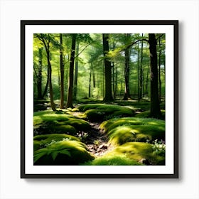 Mossy Forest 10 Art Print