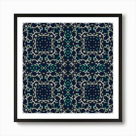 Beautiful knitted embroidery. Geometric ethnic oriental pattern traditional 1 Art Print