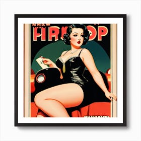 French Pinup Girl Art Print