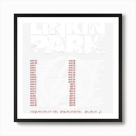 (2 side ) - Linkin Park Tour 1 Art Print