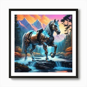 Robot Horse Art Print