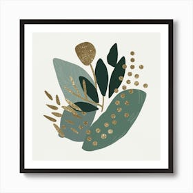 Gold Leaf 1 Art Print