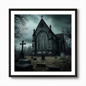 Haunted Church 4 Art Print