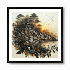 Asian Village Art Print