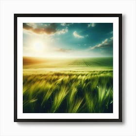 Under a Wide Sky, the Golden Abundance of Nature's Bounty Blankets the Earth in a Tapestry of Tranquil Beauty, Inviting Us to Pause, Reflect, and Be Grateful for the Simple Abundance Surrounding Us Art Print