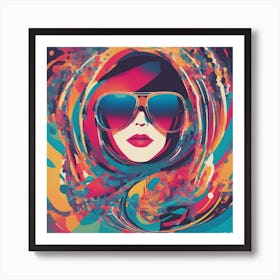 Braine, New Poster For Ray Ban Speed, In The Style Of Psychedelic Figuration, Eiko Ojala, Ian Davenp Art Print