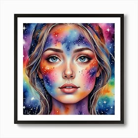 Galaxy Painting Art Print