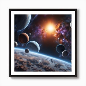 Stunning Deep Space Galaxies And Stars Art Hyperrealistic 556740799 Art Print