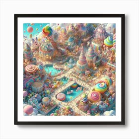 Candy City Art Print