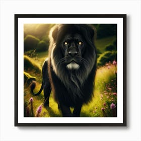 Lion In The Grass 2 Art Print