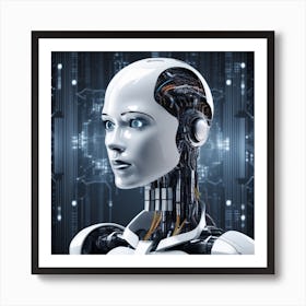 Portrait Of A Robot 14 Art Print