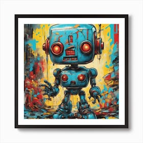 Andy Getty, Pt X, In The Style Of Lowbrow Art, Technopunk, Vibrant Graffiti Art, Stark And Unfiltere (25) Art Print