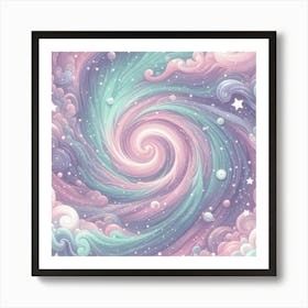 Galaxy Background Art Print