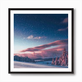 Snow Falling from Sky (Winter 2023) Art Print