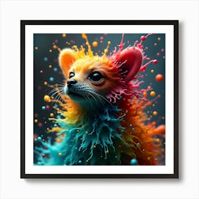 Colorful Fox Art Print